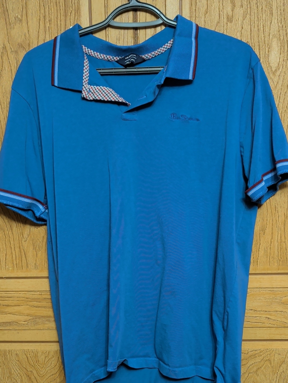 Ben Sherman Blueb Polo with Contrast Collar and Sleeve Trim